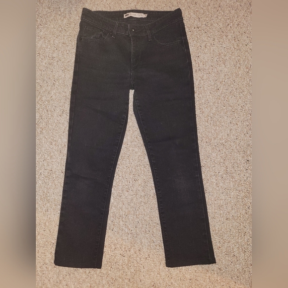 Levi's Demi Curve Classic Rise Slim Leg Black Jeans - Picture 2 of 3